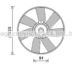 AVA QUALITY COOLING ventiliatorius, radiatoriaus VW7538